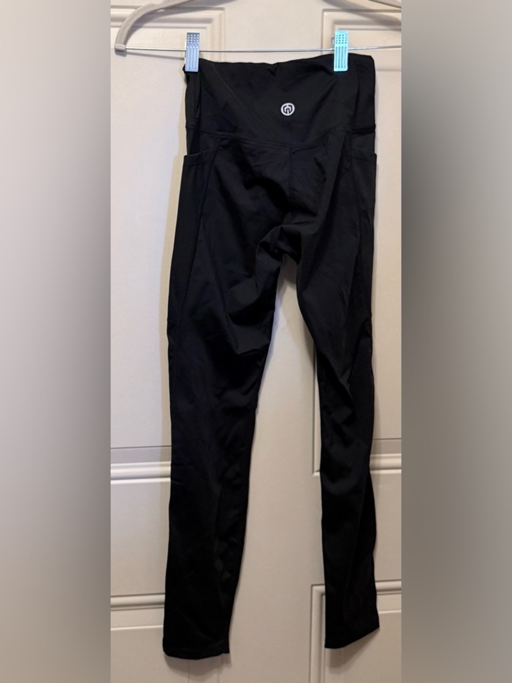 Black Nylon Spandex Sportswear Leggings Size Small Two Pairs